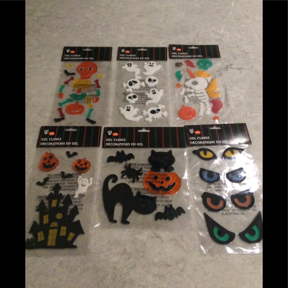 Two Sets of Gel Clings for Halloween, NWT